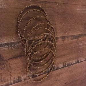 8 gold bangles